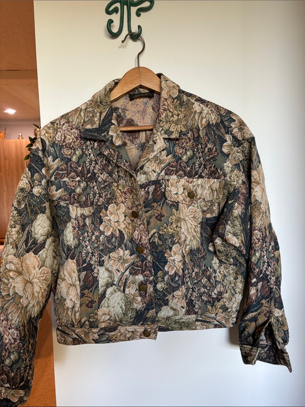 Vintage Paula Floral Tapestry Gobelin Jacket Boxy 80s 90s